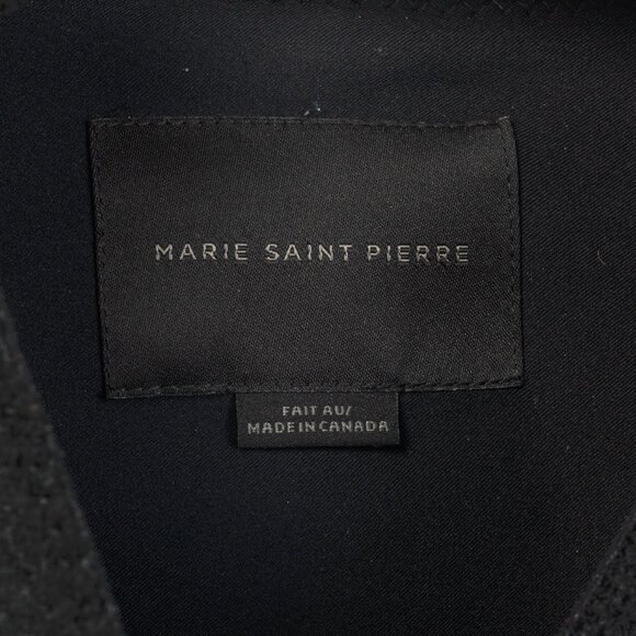 Marie Saint Pierre Black Boiled-Wool Blazer - Picture 7 of 9